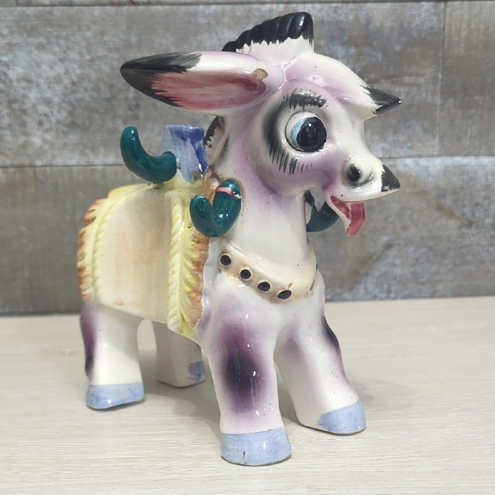Vintage Ceramic Donkey Salt & Paper Shaker With Oil And Vinegar Dispensers - Picture 11 of 16
